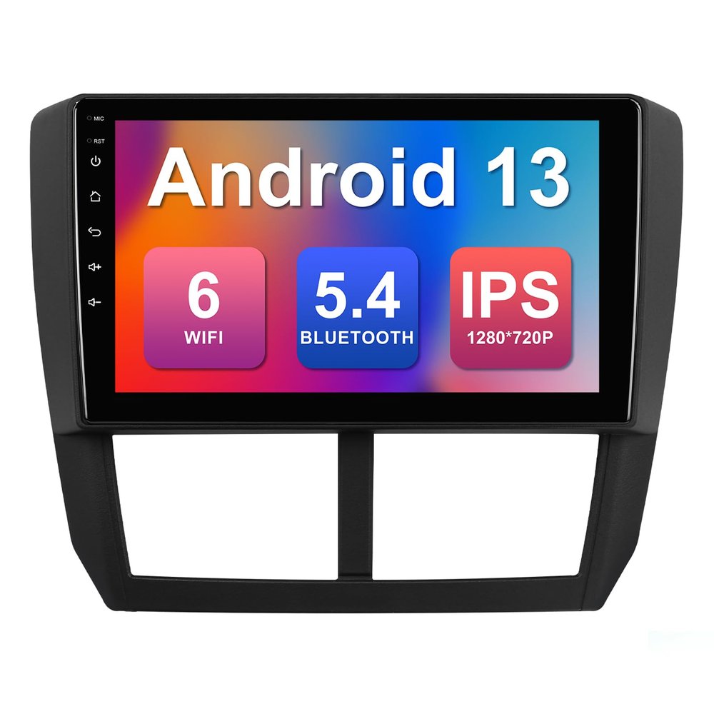 2+32G 9-inch Android 13 Car Stereo for Subaru Forester 2008-2012 Impreza 2008-2011 IPS Touchscreen Screen Car Radio with Carplay & Android Auto Support Backup Camera GPS FM Navi BT SWC