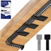 80PCS Hook and Loop Cable Ties, Hook and Loop Cable Straps, Under Desk Cable Management, Adhesive Cable Clips, Sticky-Back Cord Organizer for Desk, Household & Office Organization (Black+Gray) view 1