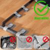 80PCS Hook and Loop Cable Ties, Hook and Loop Cable Straps, Under Desk Cable Management, Adhesive Cable Clips, Sticky-Back Cord Organizer for Desk, Household & Office Organization (Black+Gray) view 2