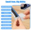 80PCS Hook and Loop Cable Ties, Hook and Loop Cable Straps, Under Desk Cable Management, Adhesive Cable Clips, Sticky-Back Cord Organizer for Desk, Household & Office Organization (Gray) view 4