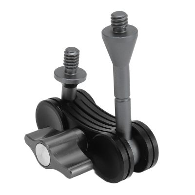 shenruifa Adjustable Aluminum Alloy Camera Articulating Arm with 2 Ball Head 1/4in Screw On Both Ends for Tripod LED Light Microphone Phone Clip