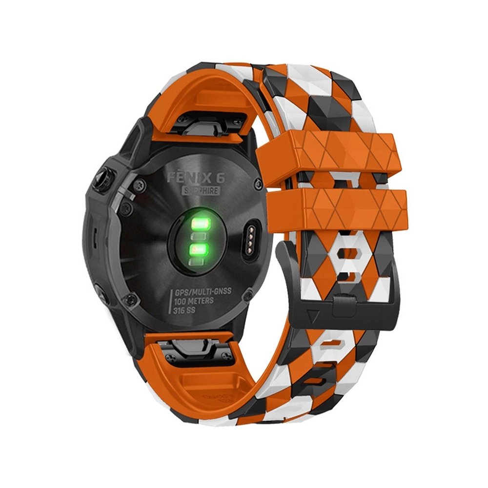 22/26MM Silicone Replacement Strap for Garmin Fenix8 7X 6X Quick Release Strap Accessories(Orange,22mm(Fenix 8 47mm))