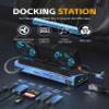 10 in 1 Docking Station for Steam Deck for Legion Go for Claw for Detachable Dual Cooling Fan Dock, HDMI 4K 60Hz, 4 USB 3.0, PD100W, SD TF, Gigabit Ethernet, M.2 NVMe view 2