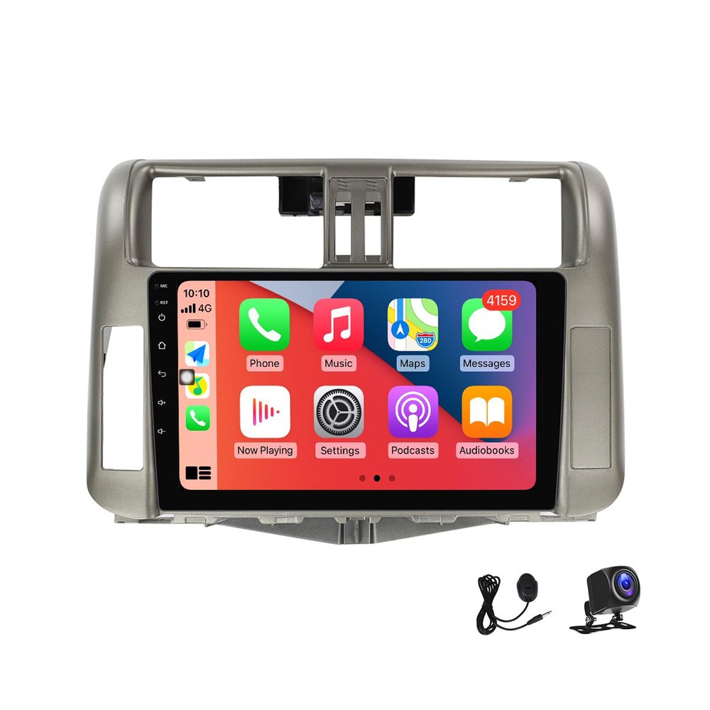9 Inch Android 13 Car Stereo compatible with Toyota Prado 150 2009~2013 Touch Screen Car Radio Bluetooth Wireless Car-play Android Auto Multimedia Navigation with RDS DSP FM Radio,M150CP 4core 2G+32G