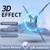 3D Hologram Fan, 3D Hologram Projector Advertising Display Holographic Video Projector with 4GB Memory Card, 640pcs LED Hologram Fan Stereo Advertising Machine for Christmas (US view 4
