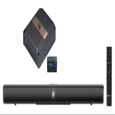 Audiosavings Bundle: Kicker 51LX5004 4-Channel Class-D Car Audio Amplifier with LX Control Center Bundle with Rockville ONE-BAR 36" 400W 2.1 Bluetooth Soundbar with Built-in Subwoofer (2 Items)