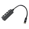 aqxreight RJ45 Splitter Adapter 1 to 4 Port Smooth Excellent Connection Network Cable Adapter Best Design The RJ4 RJ45 Splitter AdapterNetwork Cable Adapter1 to 4 RJ45 view 1