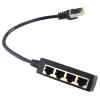 aqxreight RJ45 Splitter Adapter 1 to 4 Port Smooth Excellent Connection Network Cable Adapter Best Design The RJ4 RJ45 Splitter AdapterNetwork Cable Adapter1 to 4 RJ45 view 3