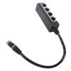 aqxreight RJ45 Splitter Adapter 1 to 4 Port Smooth Excellent Connection Network Cable Adapter Best Design The RJ4 RJ45 Splitter AdapterNetwork Cable Adapter1 to 4 RJ45 view 4
