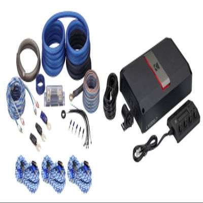 Audiosavings Bundle: Kicker 51LX13007 7-Channel Class-D Car Audio Amplifier Bundle with Rockville RWK0CU 0 AWG Amp Installation Wire Kit and (3) RTR172 17-Foot 2-Channel RCA Cables (5 Items)