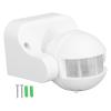 180 Degree PIR Motion Sensor, Light Beam Sensing Switch, Adjustable Delay Time and LUX, Infrared Motion Activated Switch, Wall Light Alarm Motion Detector for Security Floodlight view 1