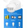 180 Degree PIR Motion Sensor, Light Beam Sensing Switch, Adjustable Delay Time and LUX, Infrared Motion Activated Switch, Wall Light Alarm Motion Detector for Security Floodlight view 2