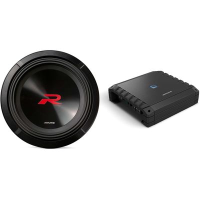 Alpine R2-W12D4 12" R-Series Sub w/ S2-A60M Mono Amp Bundle