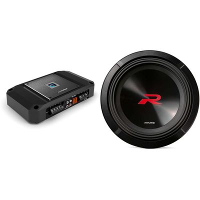 Alpine R2-W12D4 12" R-Series Sub w/ R2-A75M Mono Amp Bundle