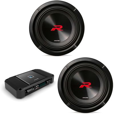 Alpine (2 R2-W8D4 8" R-Series Sub w/ R2-A150M Mono Amp Bundle