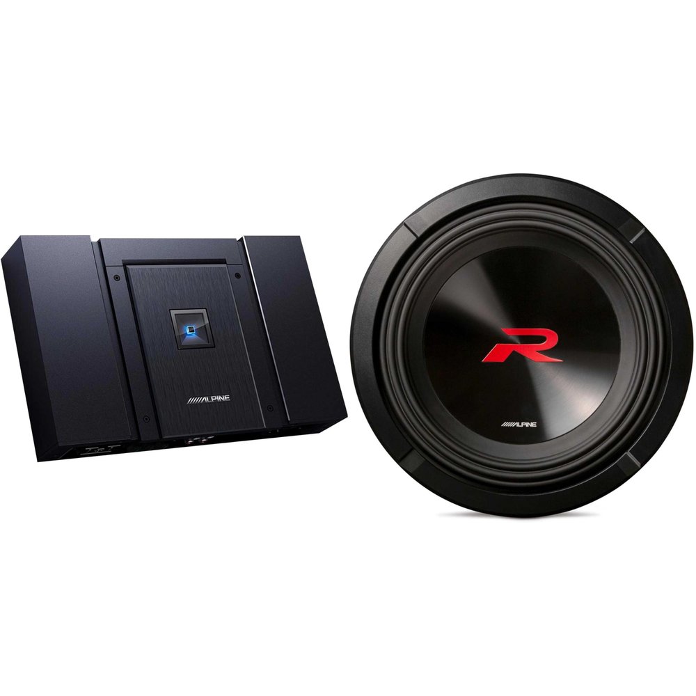 Alpine R2-W10D4 10" R-Series Sub w/HDA-M80 Mono Amp Bundle