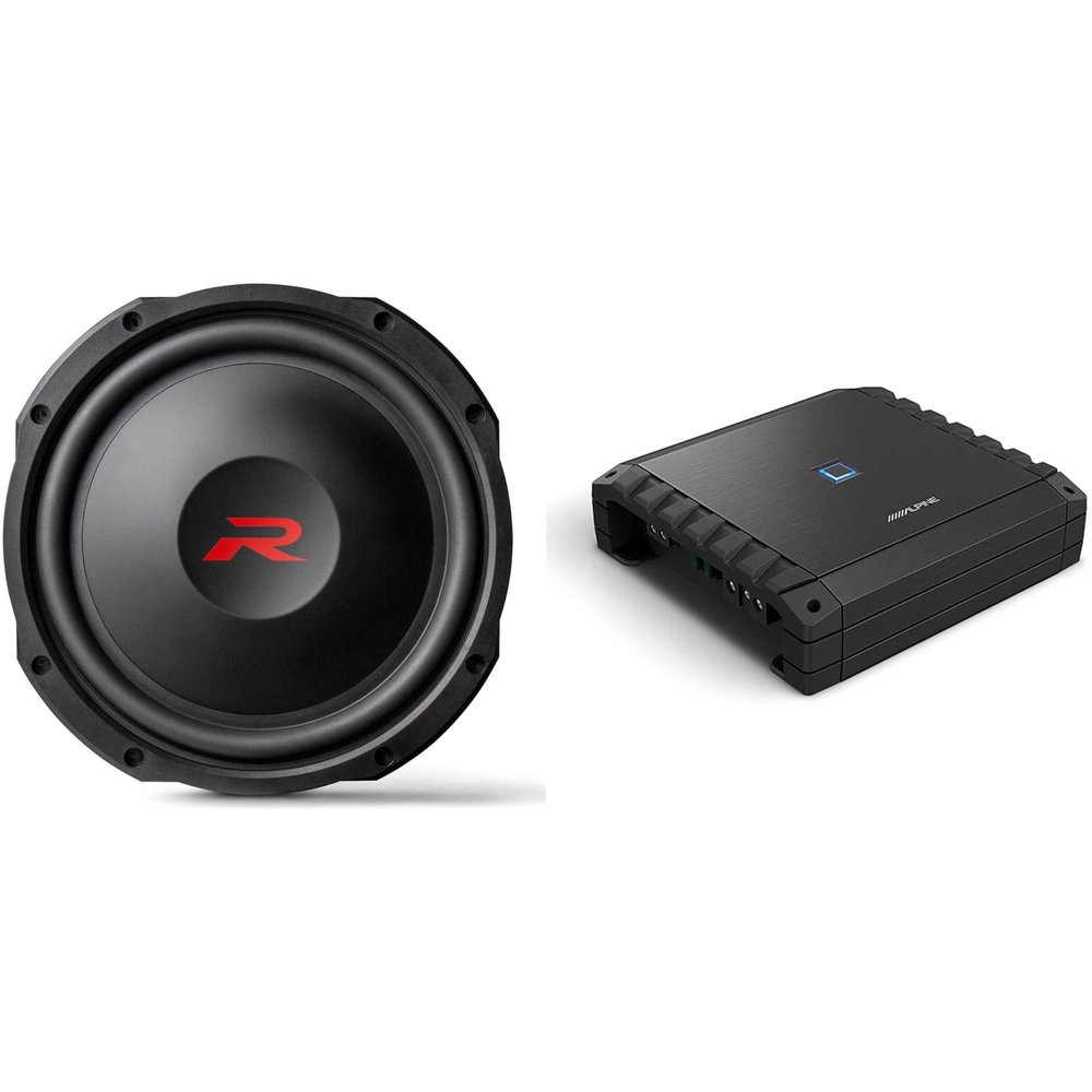 Alpine RS-W12D2 12" Shallow R-Series Sub w/ S2-A60M Mono Amp Bundle