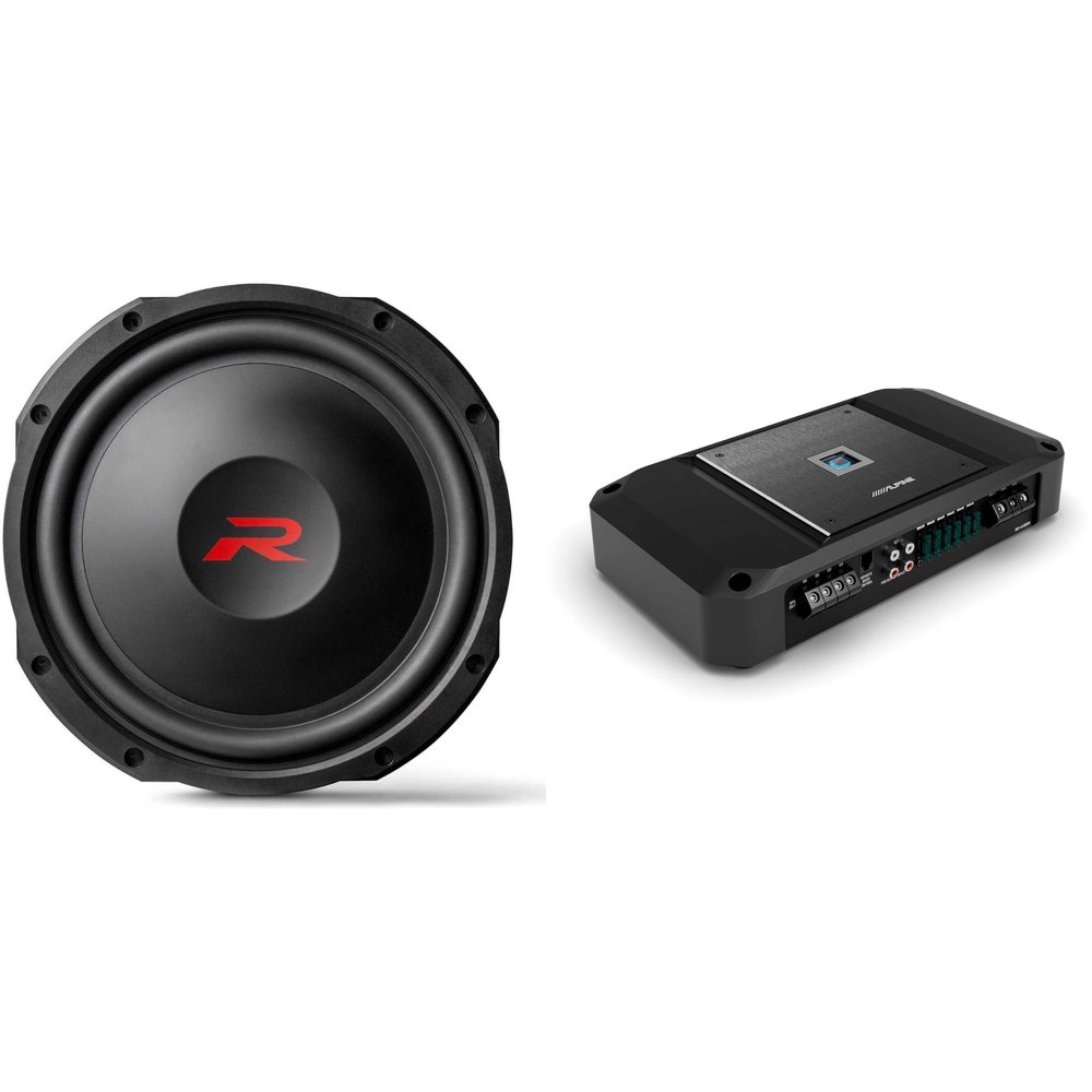 Alpine RS-W12D4 12" Shallow R-Series Sub w/ R2-A150M Mono Amp Bundle