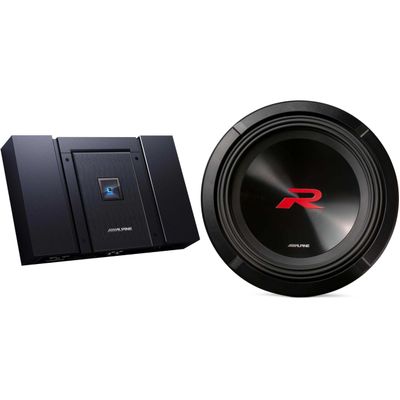 Alpine R2-W12D2 12" R-Series Sub w/HDA-M80 Mono Amp Bundle