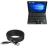 BoxWave Cable Compatible with Chuwi MiniBook - PowerDisplay PD Cable (6ft) - USB-C to USB-C (100W), LED Wattage Info Extra Long Braided Nylon - Jet Black view 1