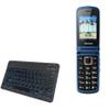BoxWave Keyboard Compatible with Uleway 3G Senior Flip Phone - SlimKeys Bluetooth Keyboard - with Backlight, Portable Slim LED 7 Colors - Jet Black view 1