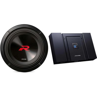 Alpine R2-W10D2 10" R-Series Sub w/HDA-M80 Mono Amp Bundle