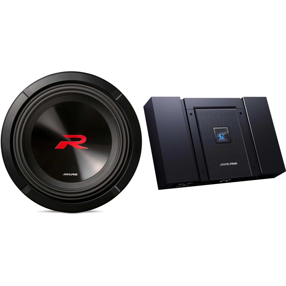 Alpine R2-W10D2 10" R-Series Sub w/HDA-M80 Mono Amp Bundle