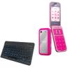 BoxWave Keyboard Compatible with HMD Barbie - SlimKeys Bluetooth Keyboard - with Backlight, Portable Slim LED 7 Colors - Jet Black view 1