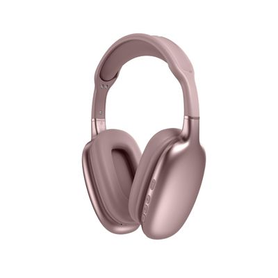 TJ Active Noise Cancelling Bluetooth Over Ear Headphones | Supersoft Leather Wireless Headset Wired Built-in MIC 24H Playtime High Res Audio Travel/Work/School/Students/Running/Gym (Pink)