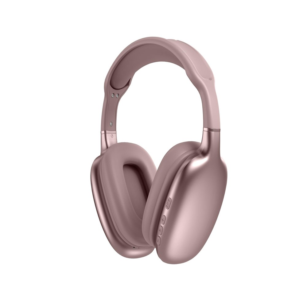 TJ Active Noise Cancelling Bluetooth Over Ear Headphones | Supersoft Leather Wireless Headset Wired Built-in MIC 24H Playtime High Res Audio Travel/Work/School/Students/Running/Gym (Pink)