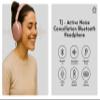 TJ Active Noise Cancelling Bluetooth Over Ear Headphones | Supersoft Leather Wireless Headset Wired Built-in MIC 24H Playtime High Res Audio Travel/Work/School/Students/Running/Gym (Pink) view 3