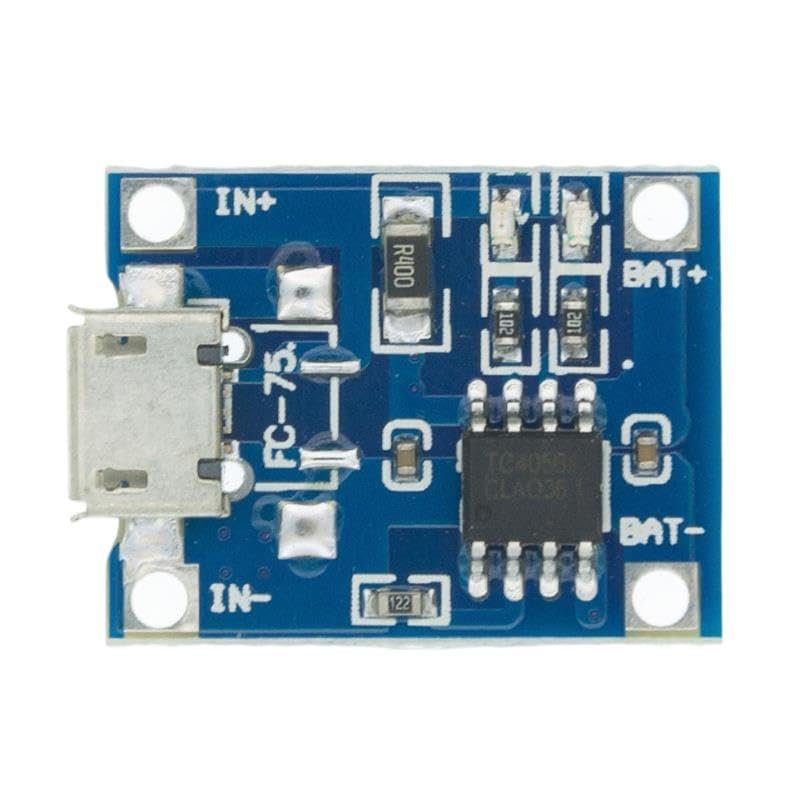 10pcs Micro USB 5V 1A 18650 TP4056 Lithium Charger Module Charging Protection Dual Functions 1A Li-ion (Color: TP4056 Micro)