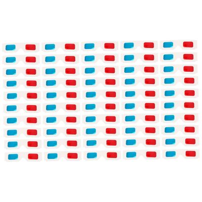 Gadpiparty 100pcs Glasses Anaglyph Cardboard Eyewear for Movies and Videos Design for Boys and Girls and Adults Convenient and Fun