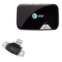 BoxWave Smart Gadget Compatible with AT&T Mobile Hotspot MiFi 2372 - AllReader SD Card Reader, microSD Card Reader SD Compact USB - Jet Black