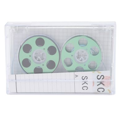 Reel to Reel Blank Cassette Tape, 46 Minute Recording Time, Low Noise DIY Blank Music Cassettes for Aspiring Musicians, Made of ABS and Aluminum Alloy, Sturdy and Wear (Green)