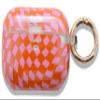 Sonix Case for AirPods Pro 2 & Pro 1 (1st/2nd Gen) - Hard Shell Cover with Keychain, Wireless Charging | Checkmate Pink/Orange view 1