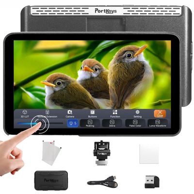 Portkeys LH7P 7inch Camera Field Monitor Touchscreen Monitor with Built-in Wireless Module, Support Stretch Effects,High Brightness 4K HDMI Input and Output 3D LUT Out Weight 245g