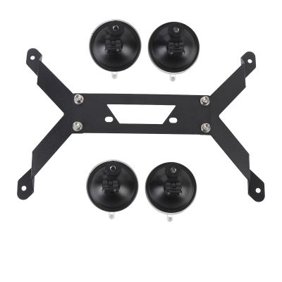 Rectangular Car Roof Mount Kit with Strong Suction Cup for RV, Van, Boat Aluminum Alloy, Fit for Dish, KVH, and Other Systems