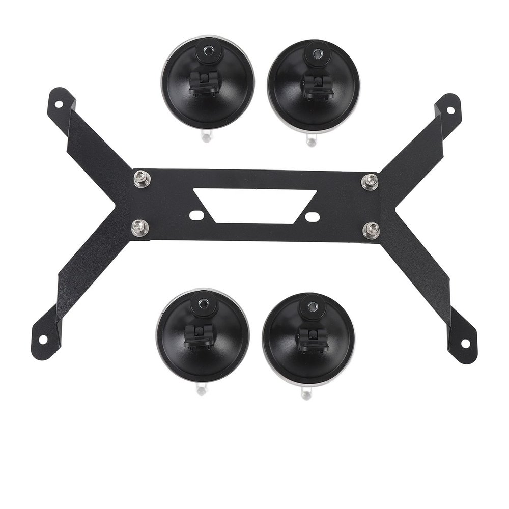 Rectangular Car Roof Mount Kit with Strong Suction Cup for RV, Van, Boat Aluminum Alloy, Fit for Dish, KVH, and Other Systems
