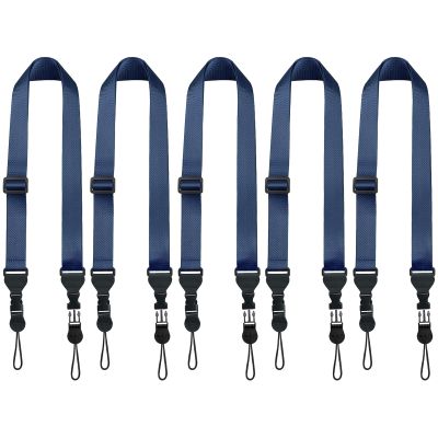 FIEIL 5 Pack Nylon iPad Strap, Adjustable Camera Neck Strap, Comfortable Shoulder Strap for iPad, Cellphone Tablet, Camera, Laptop, Binocular, Luggage Bag(Royal Blue Universal Neck Lanyard)