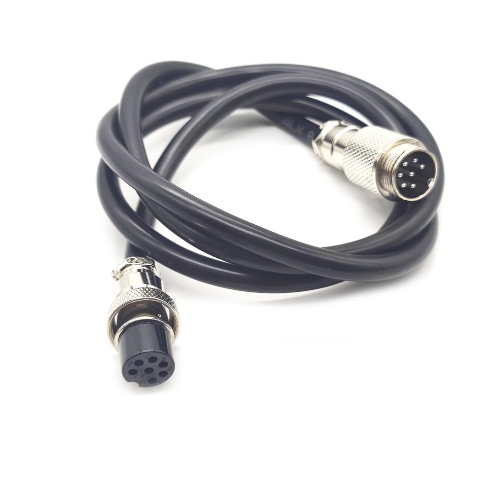 16.4 ft GX16 7 Pin Male to Female Cable, GX16 7Pins Female to Male Head Aviation Cordset Electrical Connector Panel Mount Circular Metal Adapter Cordset for Ships 5A 125V 22AWG (5meter)
