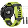 EKINS For Forerunner 735XT Watch Bands Black Buckle Sport Silicone Watch Strap Replacement for Forerunner 230/220/235/620/630/735XT and Approach S20/S5/S6 Smart watch band(Green-black) view 2