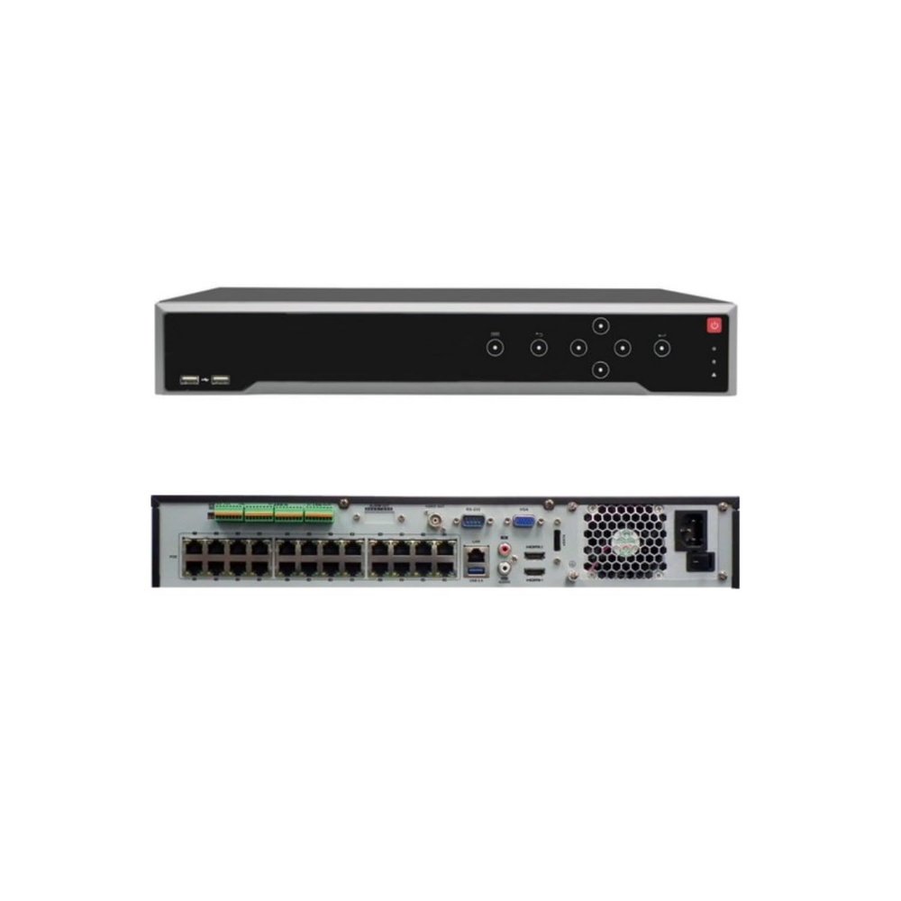 32 Channel 8K Network Video Recorder NVR with 24 POE Ports, DS-7732NI-M4/24P Hard Drive Not Included, Up to 32MP, Dual 4K HDMI, 4 SATA, Single VGA and CVBS