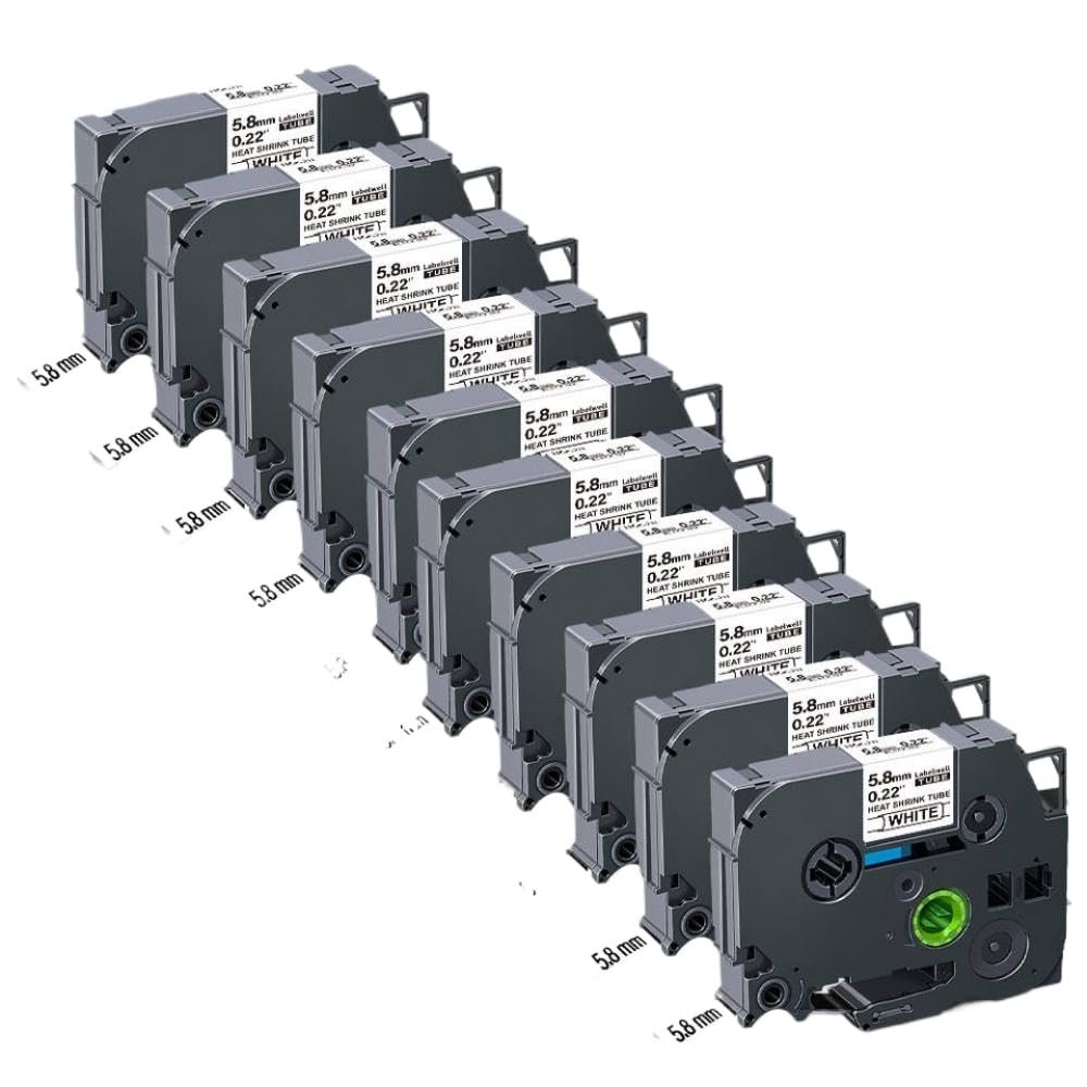 10Pcs Heat Shrink Tube Labels Compatible with Hse-231 Hse-211 Hse-221 Hse-241 Hse-251 Hse-611 Hse-621 Hse-631 Hse-641 Hse-651(10PK Hse-211)