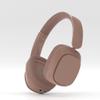 Hybrid Active Noise Cancelling Headphones, Wireless Bluetooth Over Ear Headphones, 130H Playtime, Hi-Res Audio, Deep Bass, Foldable Overhead Headset Comfort for Home Office Travel (Pink Brown) view 1