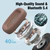 Hybrid Active Noise Cancelling Headphones, Wireless Bluetooth Over Ear Headphones, 130H Playtime, Hi-Res Audio, Deep Bass, Foldable Overhead Headset Comfort for Home Office Travel (Pink Brown) view 3