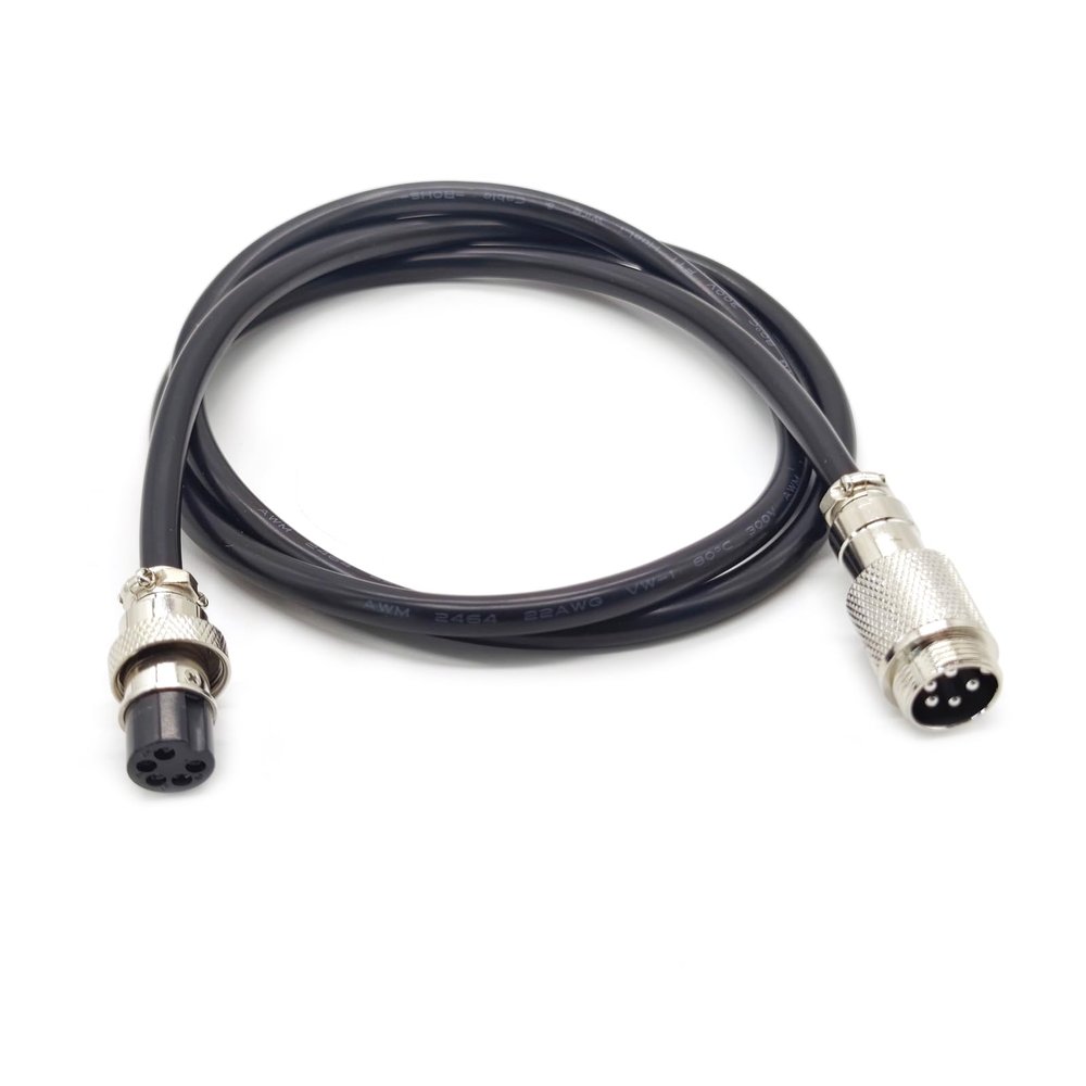 16.4 ft GX16 5 Pin Male to Female Cable, GX16 5Pins Female to Male Head Aviation Cordset Electrical Connector Panel Mount Circular Metal Adapter Cordset for Ships 7A 125V 20AWG (5meter)