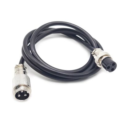 1.64 ft GX16 3 Pin Male to Female Cable, GX16 3Pins Female to Male Head Aviation Cordset Electrical Connector Panel Mount Circular Metal Adapter Cordset for Ships 7A 220V 18AWG (0.5meter)