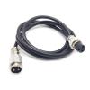 1.64 ft GX16 3 Pin Male to Female Cable, GX16 3Pins Female to Male Head Aviation Cordset Electrical Connector Panel Mount Circular Metal Adapter Cordset for Ships 7A 220V 18AWG (0.5meter) view 1