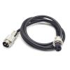 1.64 ft GX16 3 Pin Male to Female Cable, GX16 3Pins Female to Male Head Aviation Cordset Electrical Connector Panel Mount Circular Metal Adapter Cordset for Ships 7A 220V 18AWG (0.5meter) view 2